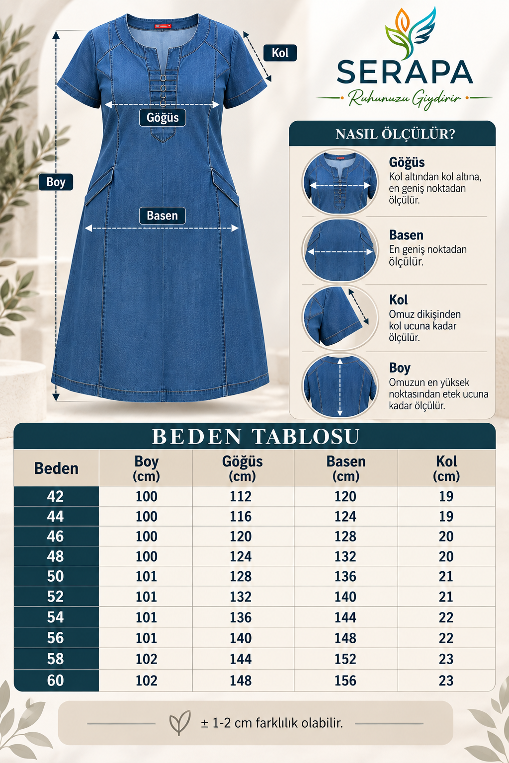 Kadın Kot Elbise Kısa Kollu Cepli Günlük Denim Elbise Rahat Kesim Yazlık Elbise